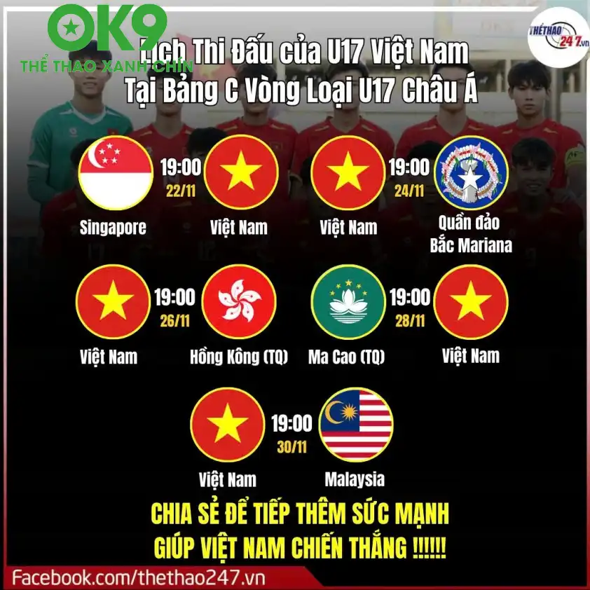 U17 Việt Nam gặp Singapore trận ra quân vòng loại U17 châu Á.